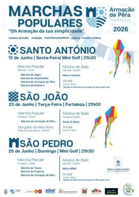 Marchas Populares 2026 em Arma&ccedil;&atilde;o de P&ecirc;ra