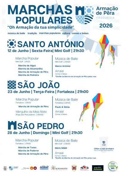 Marchas Populares 2026 em Arma&ccedil;&atilde;o de P&ecirc;ra